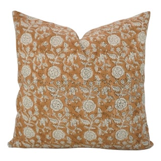 Fabdivine Handcrafted Block Print Cushion Cover 22x22 Inch Cotton Linen-Shillong For Sale