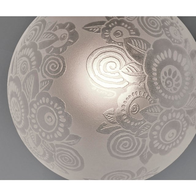 1930s French Art Deco Pendant Light by Leune For Sale - Image 11 of 16