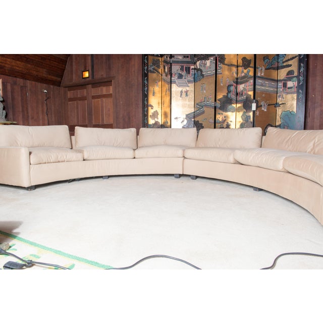 Milo Baughman for Thayer Coggin Circular Sectional Sofa - 2 Piece For Sale - Image 9 of 12