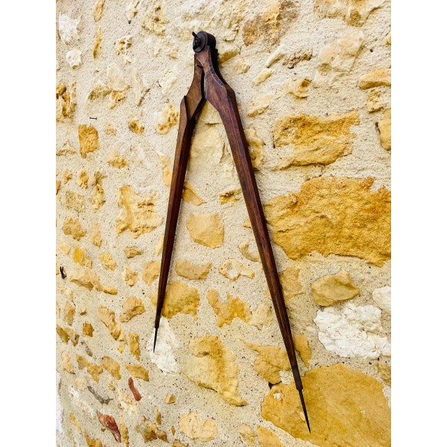 Antique Walnut Carpenter Compass by E. Ducretet, 1870s For Sale - Image 18 of 18