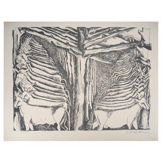 Ossip Zadkine, Mythology: Hercules and the Stables of Augeas, Original Lithograph For Sale