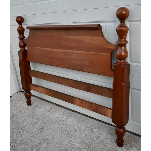 Vintage Full Size Solid Cherry Americana Style Headboard For Sale - Image 13 of 13