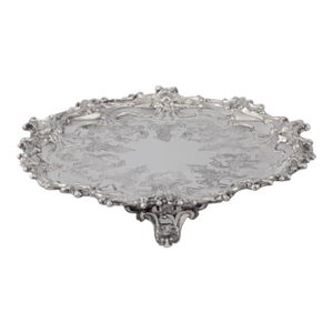 Silverplate Salver by Corbell & Co Round Tray