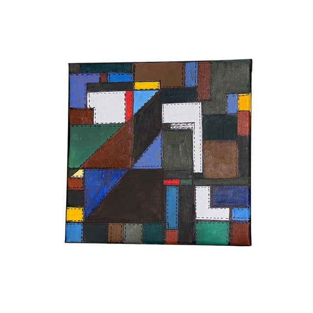 Abstract Mixed Media Acrylic Set of Four Panels Titled Bojagi by Yjr For Sale - Image 10 of 11