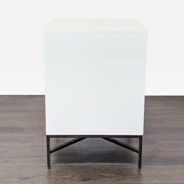 West Elm West Elm Wood Tiled Nightstand For Sale - Image 4 of 9