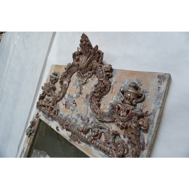 French Painted and Parcel Gilt Mirror For Sale - Image 17 of 17