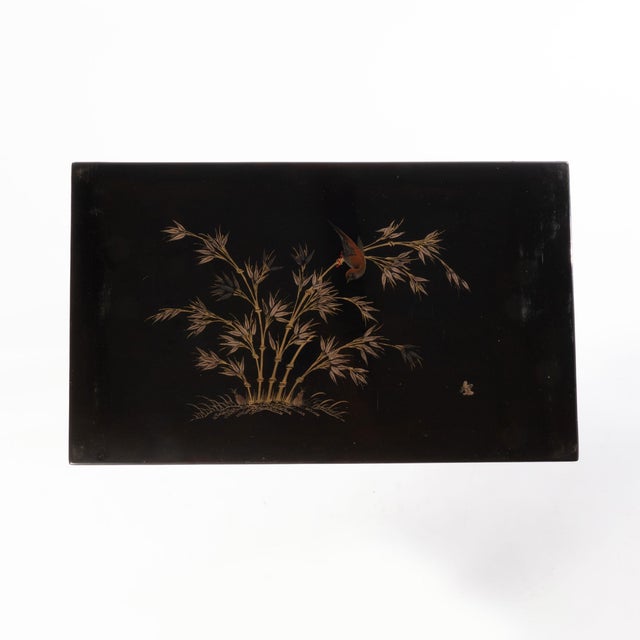 Wood Asian Lacquered Four Piece Nesting Tables - Set of 4 For Sale - Image 7 of 12