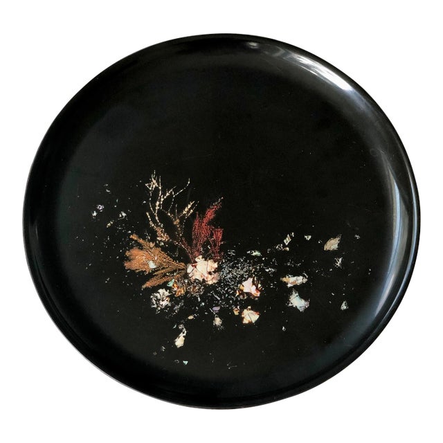 1950s Couroc by Monterey Under the Seascape Inlaid Bar Tray For Sale