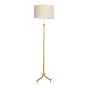 French Vintage Gilt-Iron Floor Lamp