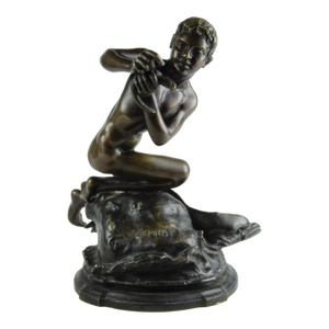 Late 19th-Century Belle Époque Bronze Fisherman Sculpture by the Author Vincenzo Gemito, Italy
