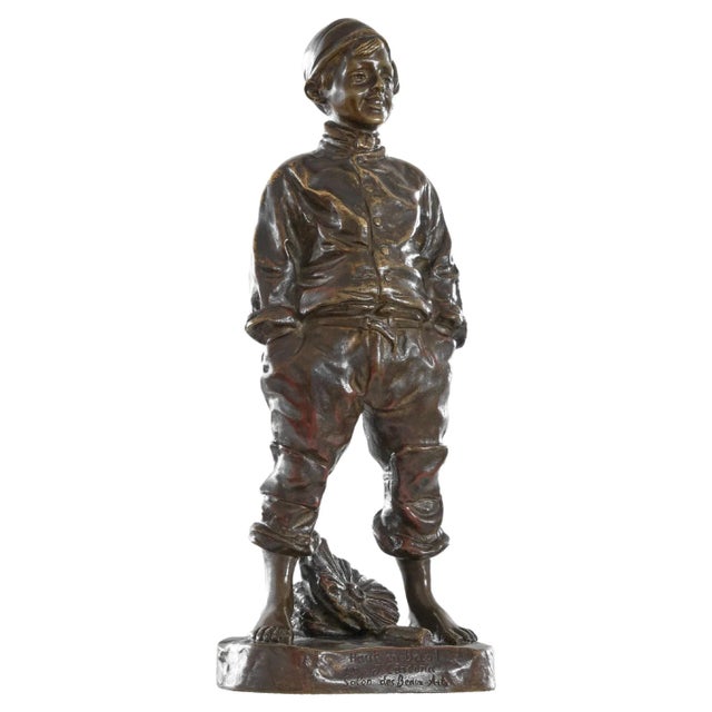 Bronze Sculpture of a Boy by Josép Cardona I Furró, 1920s For Sale - Image 10 of 10
