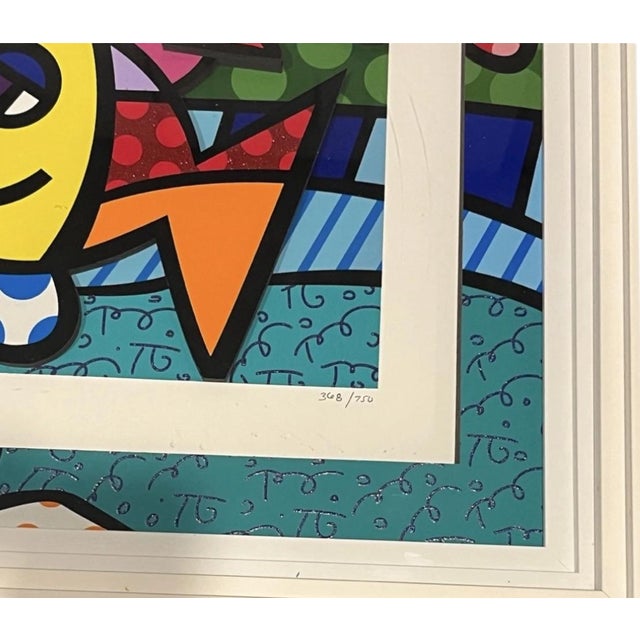 Romero Britto 3-D Art Print "Deeply in Love Too" Pop Art. Signed Numbered 368/759 For Sale In Denver - Image 6 of 8