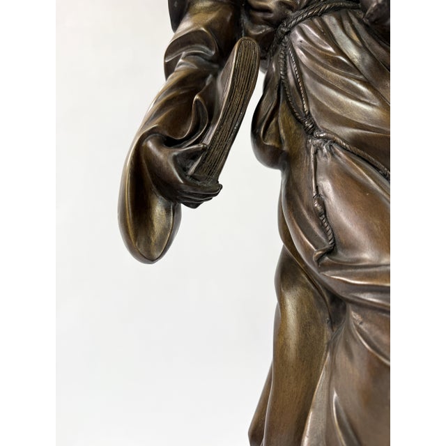 Figurative Late 20th Century Saint Anthony of Padua With Christ Child, Bronze Sculpture For Sale - Image 3 of 12