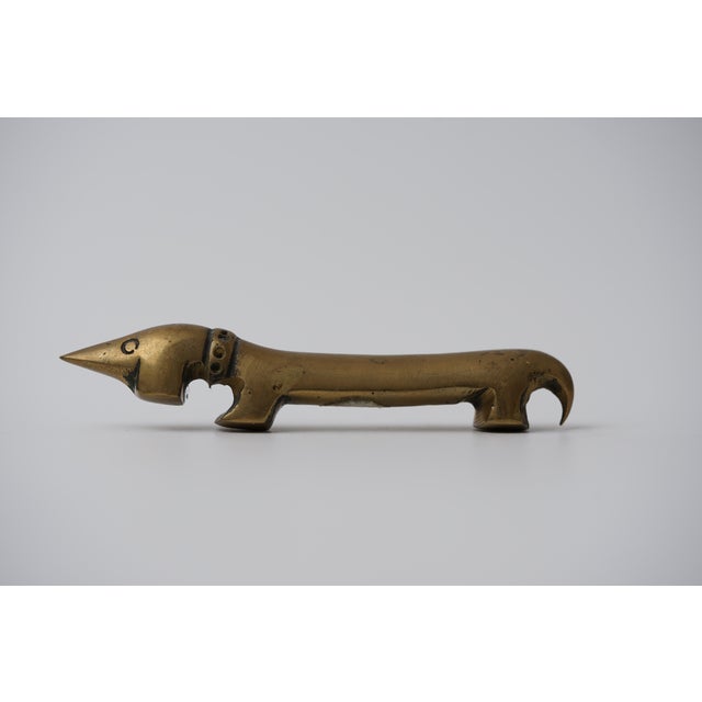 Vintage Brass Bottle Opener in the Shape of a Dachshund by Walter Bosse for Herta Baller, 1950s For Sale - Image 11 of 11