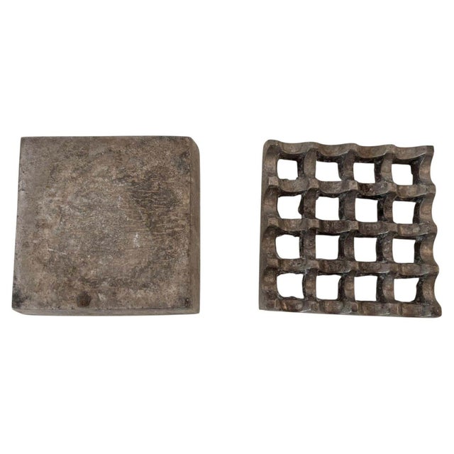Mid 20th Century Mid-Century Modern Danish Geometric Op-Art Metal Ashtray For Sale - Image 5 of 10