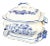 Blue Delft Style Tureen and Platter- Set of Two For Sale