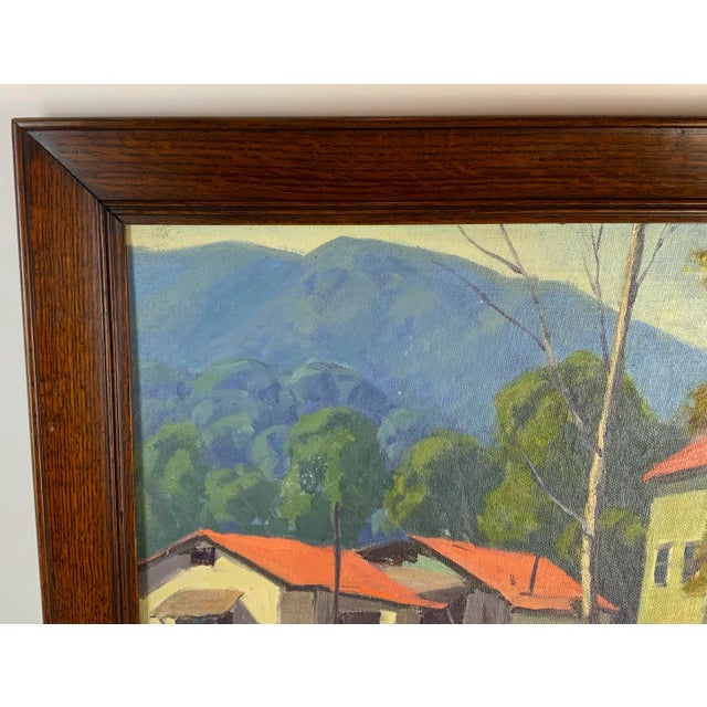 1930's Scenic Oil on Canvas - Framed Painting For Sale In Los Angeles - Image 6 of 13