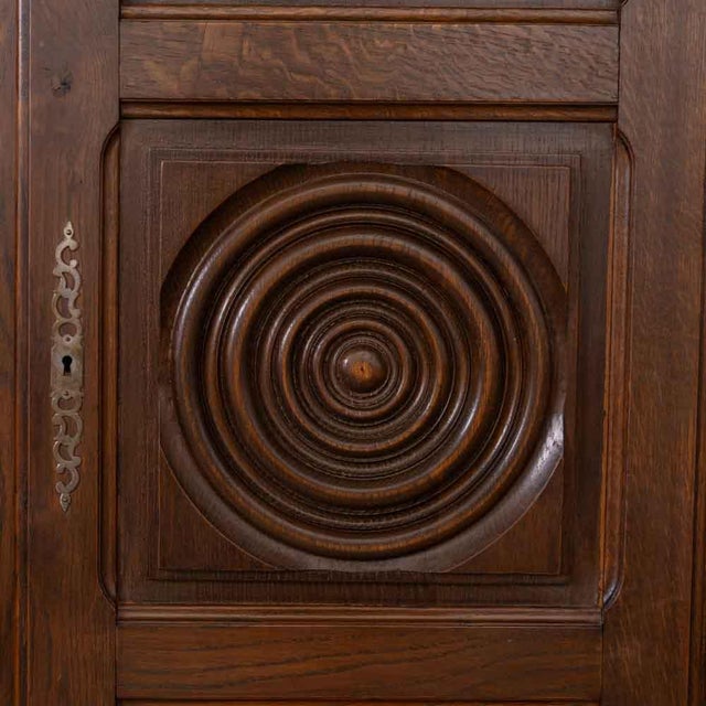 1940s French Carved Wood Cabinet by Charles Dudouyt, Attributed For Sale - Image 13 of 17