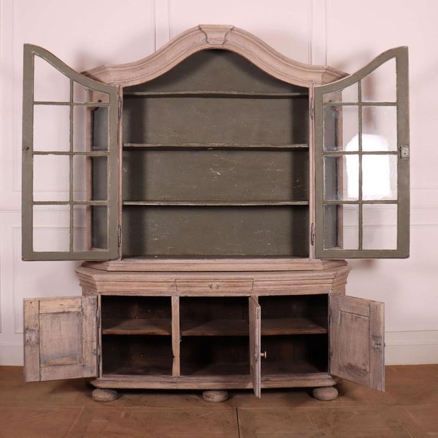 18th Century Dutch Bleached Oak Display Cabinet For Sale - Image 6 of 9
