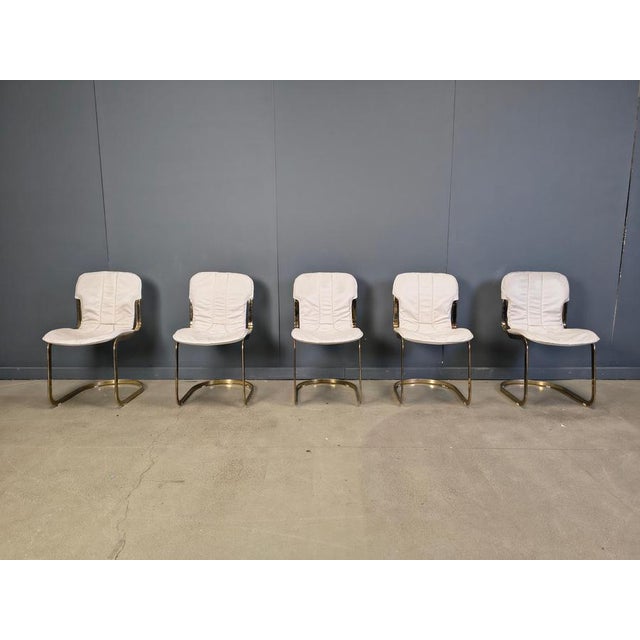 Vintage Dining Chairs attributed to Cidue, 1970s, Set of 5 For Sale - Image 11 of 14