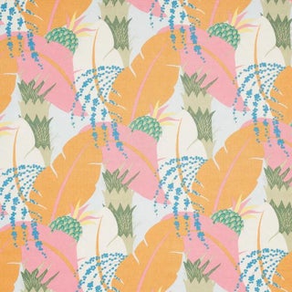 Schumacher X Paul Poiret Ananas Fabric in Tropical For Sale