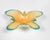 Mid-Century Modern Late 20th Century Peach Silver and Turquoise Butterfly Murano Glass Bowl For Sale - Image 3 of 5