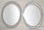 1980s 1980 Pair Decorative Oval Fluted Silver Sunburst Wall Mirrors Mid-Century Modern For Sale - Image 5 of 13