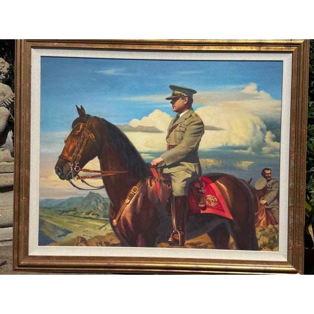 1980s Monumental Large Painting Portrait President of Mexico 1930's Reproduction Print For Sale - Image 10 of 10