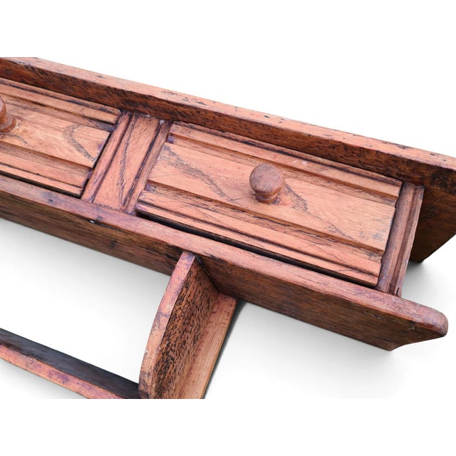 Wood Antique French Kitchen Cabinet with Drawers and Hooks, 1900 For Sale - Image 7 of 17