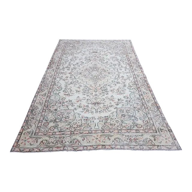 1960s 6x9 Oushak Bohemia Area Carpet For Sale