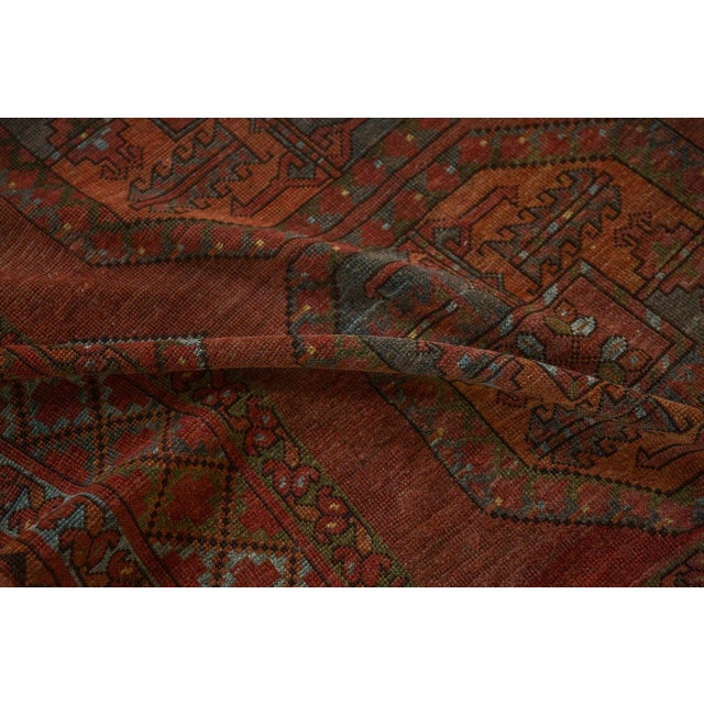 Boho Chic Vintage Distressed Ersari Carpet - 8'4" X 10'10" For Sale - Image 3 of 9