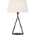 Transitional Ian K. Fowler by Visual Comfort Signature Cesta 28" Sculpted Table Lamp in Aged Iron with Linen Shade For Sale - Image 3 of 3