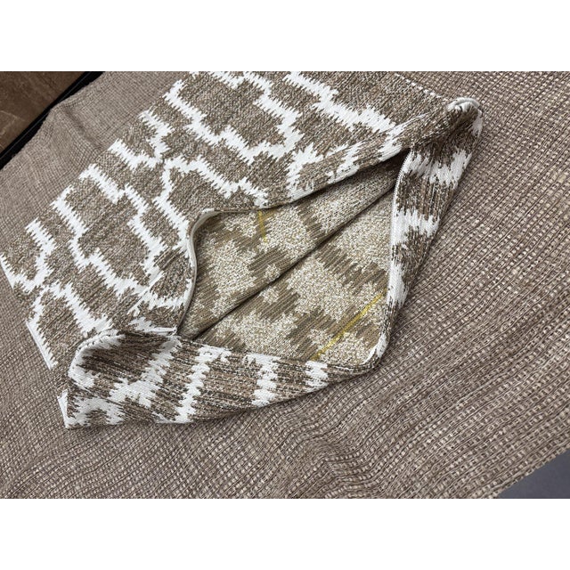 Rh Restoration Hardware Nazaré Block Print Pillow Cover 20" × 20" Square For Sale - Image 10 of 14
