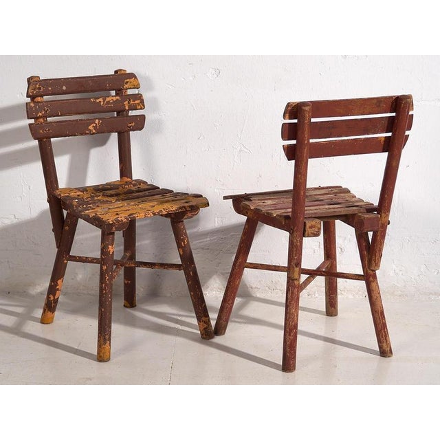 Antique School Chairs, 1920, Set of 4 For Sale - Image 12 of 18