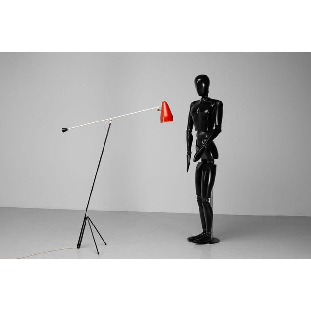 Model 6320 Floor Lamp by Wim Rietveld for Gispen, Netherlands, 1953 For Sale - Image 3 of 18