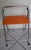 Orange Folding Occasional Stool in Chromed Metal with Orange Imitation Leather Seat, France, 1970s For Sale - Image 8 of 12