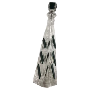Art Deco Original Crystal Liqueur Bottle, Italy, 1940s