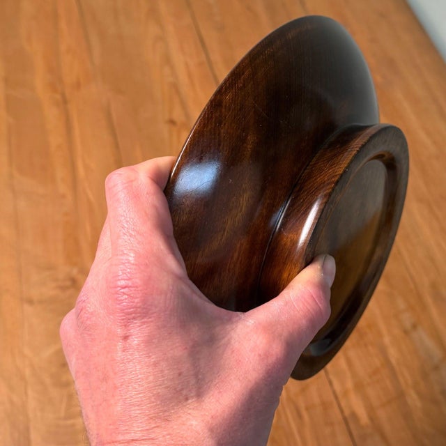 Japanese Wooden Sanuki-Bori Obon with Floral Motif, 1960s For Sale - Image 10 of 13