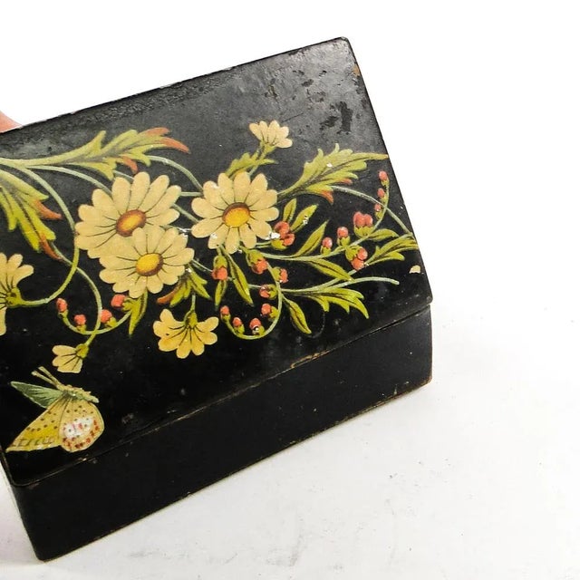 Black Japanese Lacquerware Box, 1920s For Sale - Image 8 of 10