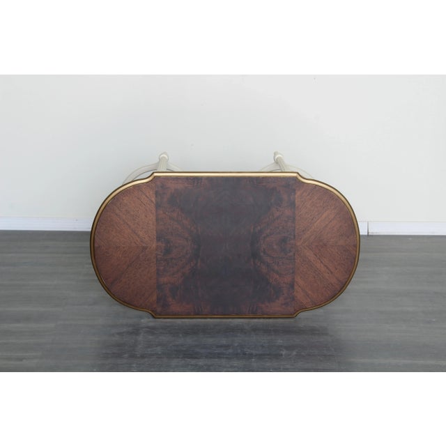 Late 20th Century Vintage Neoclassical Style Console Table With Walnut Top For Sale In Miami - Image 6 of 7