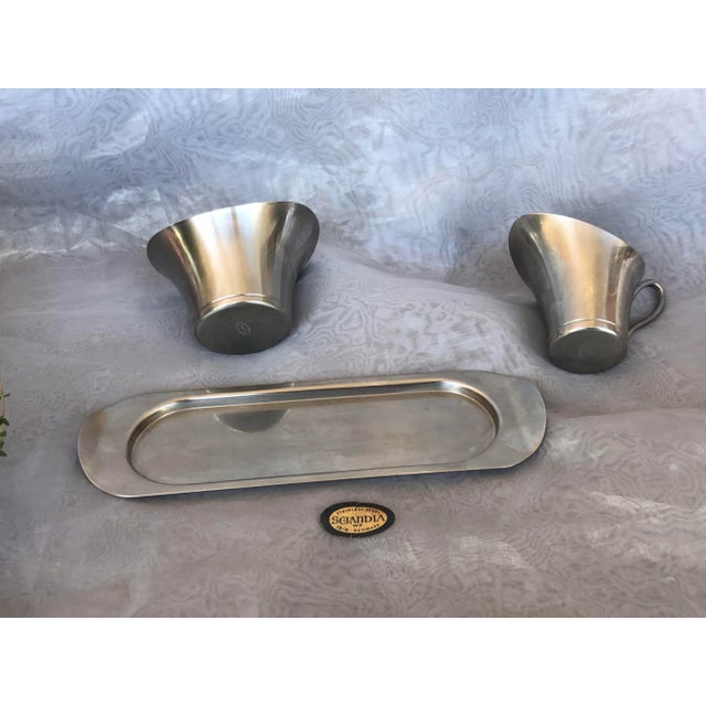Metal Selandia Designs Mid Century Modern Stainless Steel Sugar Creamer Set For Sale - Image 7 of 13