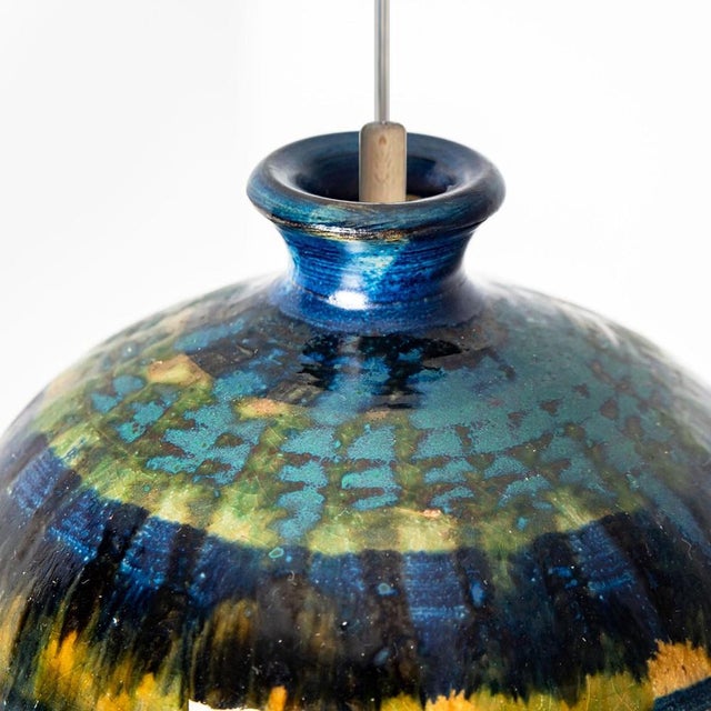 Small Ceramic Pendant Light, Denmark, 1970s For Sale - Image 9 of 15