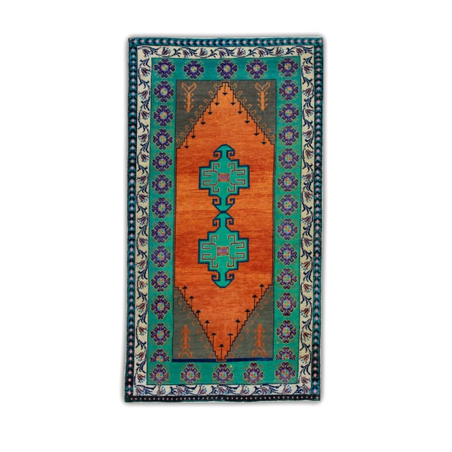 Vintage Turkish Rug 3'11" x 6'7" For Sale In Houston - Image 6 of 6