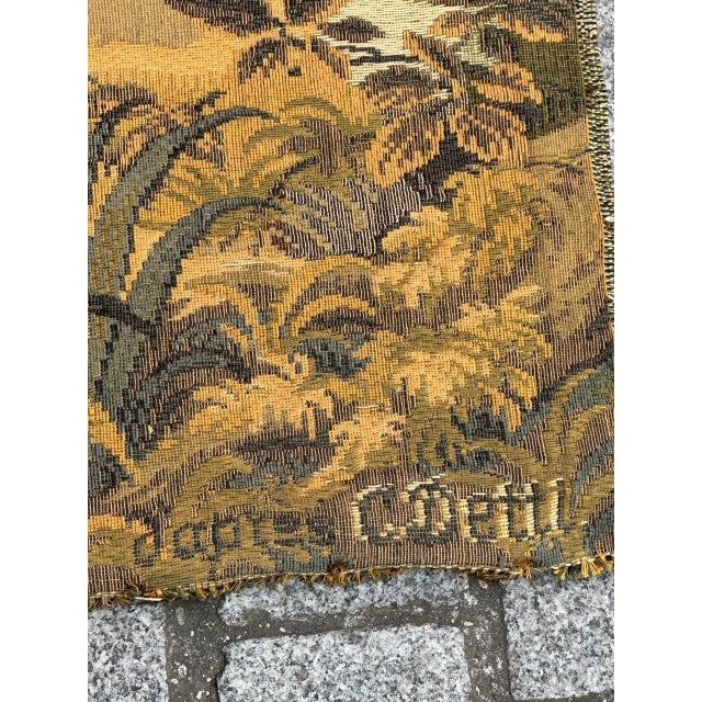 1970s Vintage French Aubusson Style Jacquard Hunting with Hounds Tapestry, 1970s For Sale - Image 5 of 18