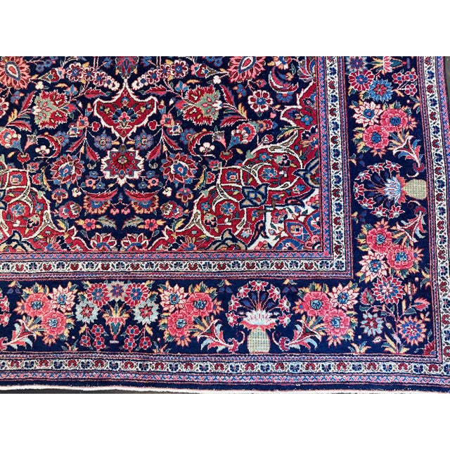 1920s An Antique Decortive Classic Persian Kashan Rug For Sale - Image 5 of 7