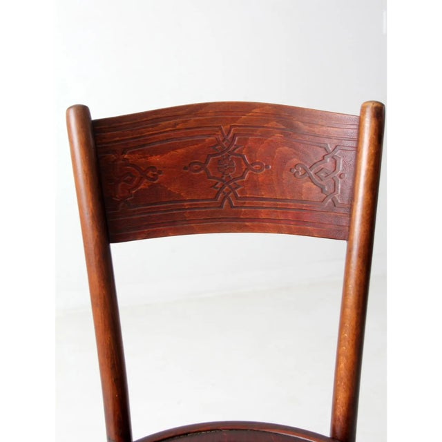 Brown Antique Jacob & Josef Kohn Bentwood Chair With Pressed Seat For Sale - Image 8 of 12