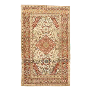 Antique Mohtasham Kashan Rug 4'5'' x 7'3''