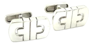 Bulgari Bvlgari Estate Mens Cufflinks Sterling Silver