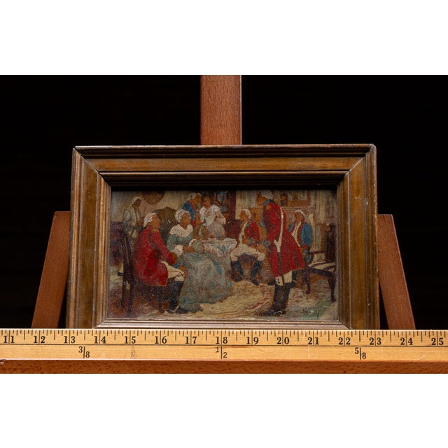 1900s Mrs. Murray Delaying the British Officers | Framed M. Hicks Oil ...