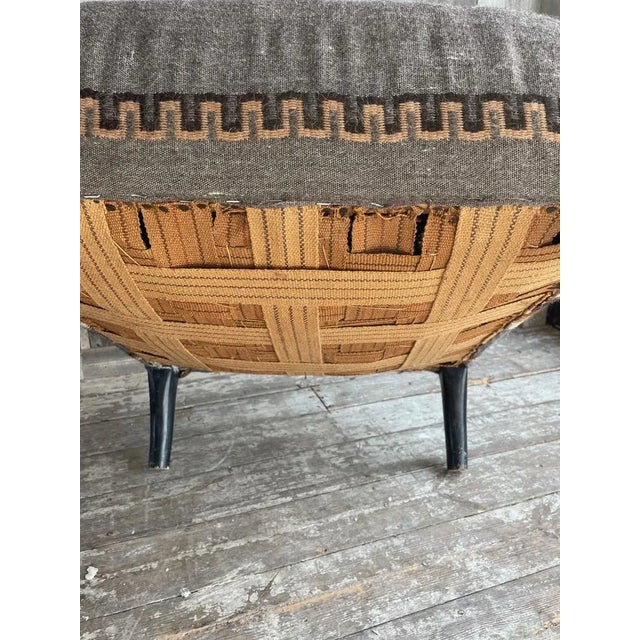 Lounge Chair in Wool For Sale - Image 5 of 6